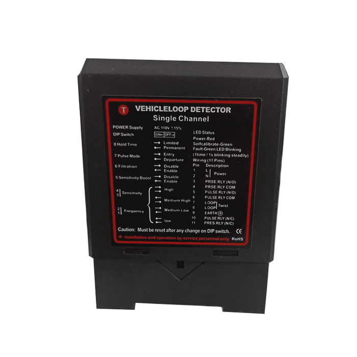 WEJOIN WJDG102 - Sensor de Masa Vehicular por Inducción / Detector para Barreras de Acceso 1 Lazo 110VAC