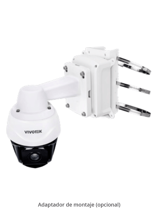 VIVOTEK SD9384-EHL - Cámara IP PTZ Exterior 5 MP con Zoom Óptico 30x, Smart IR 200m y Tracking, Protección Nema4X/IP66/IK10, EIS, WDR Pro con ciberseguridad Trend Micro, Camera Link y certificado NDAA, ONVIF, Deep Search