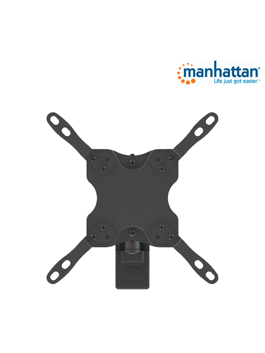 MANHATTAN 461405 - Soporte para Pantallas de 13 a 42 Pulgadas/ 20 Kg de Carga/ Brazo Articulado Doble/ Distancia a la Pared de Hasta 27.3 cm/ Acero Solido/ Ajuste de Inclinación y Angulo/ VESA 75/ 100/ 200x100/ 200/