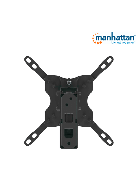 MANHATTAN 461405 - Soporte para Pantallas de 13 a 42 Pulgadas/ 20 Kg de Carga/ Brazo Articulado Doble/ Distancia a la Pared de Hasta 27.3 cm/ Acero Solido/ Ajuste de Inclinación y Angulo/ VESA 75/ 100/ 200x100/ 200/