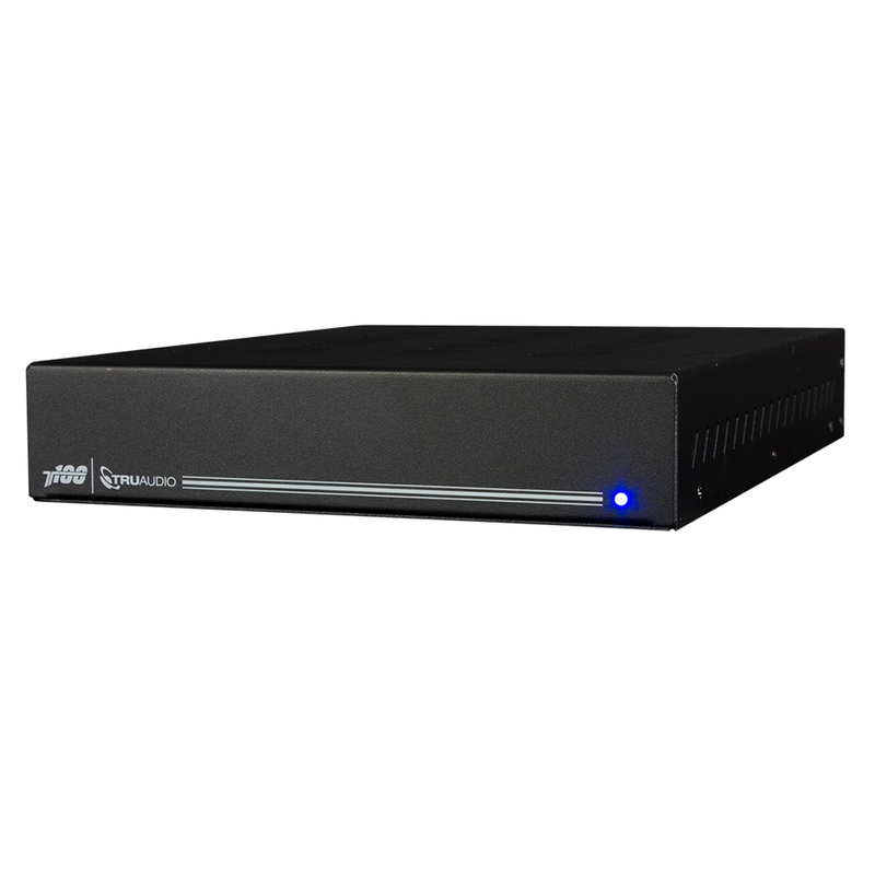 T100 Amp Clase D | 2 Canales 100W | Con Aprendizaje IR | Salida Sub | Estéreo, Bridge, Múltiples Amplificadores | 4-8?