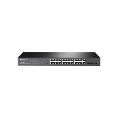 Smart Switch JetStream Gigabit administrable Capa 2, 24 puertos 10/100/1000 Mbps + 4 puertos SFP