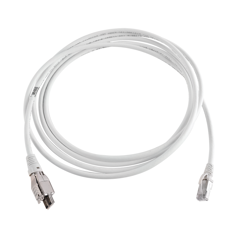 T4A-S10M-B02L Patch Cord TERA Cat6A 1/10G Ethernet, de 4 pares y conector modular, LS0H, Color Marfil, 10m