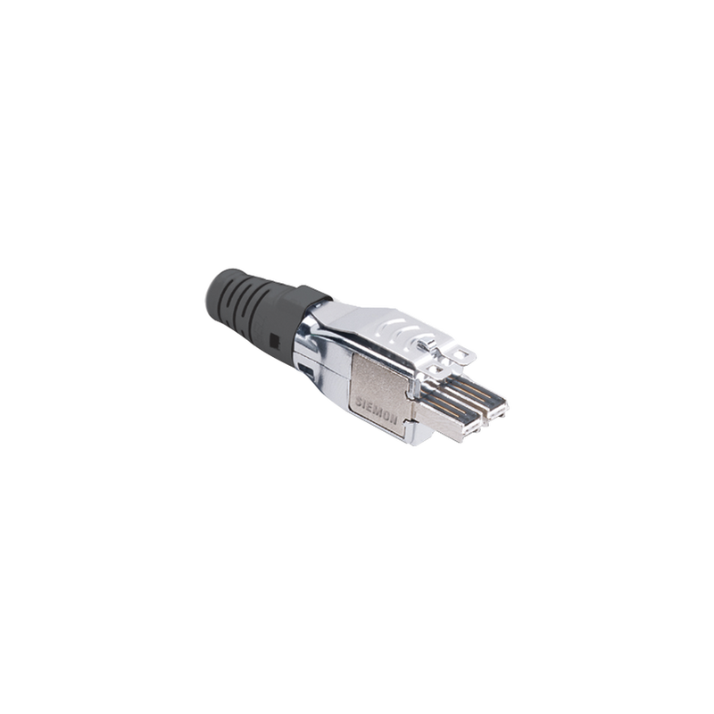 T7P4B011 Plug TERA de 4 pares, Compatible con cable solido de 0.64 - 0.55mm (22 - 23 AWG)  S/FTP y F/FTP, Color negro