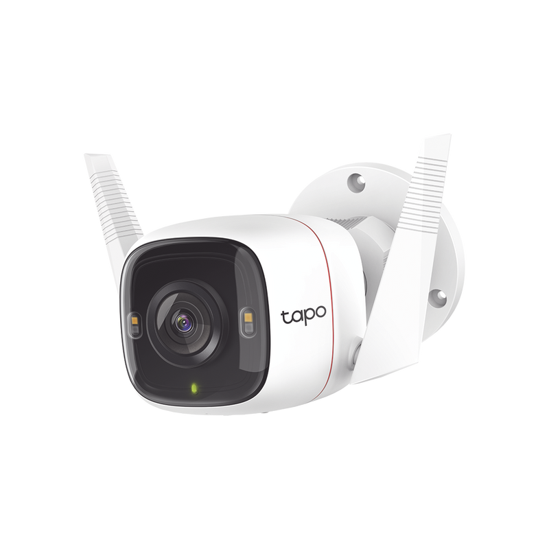 TAPO-C320WS Cámara IP 4 Megapixel (2K) / Lente 3.18 mm / Wi-Fi / 30 mts IR / Exterior IP66 / Audio Bidireccional / Micro SD  hasta 256 GB / Compatible con Google y Alexa