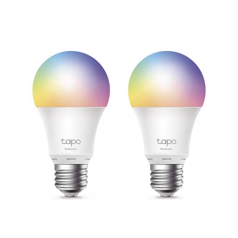 TAPOL530E2PACK Kit 2 Focos WIFI Multicolor, Intensidad y Color Regulables, Comandos de Voz Mediante Amazon Alexa/Google Assisten