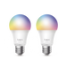 Kit 2 Focos WIFI Multicolor, Intensidad y Color Regulables, Comandos de Voz Mediante Amazon Alexa/Google Assisten - Toer