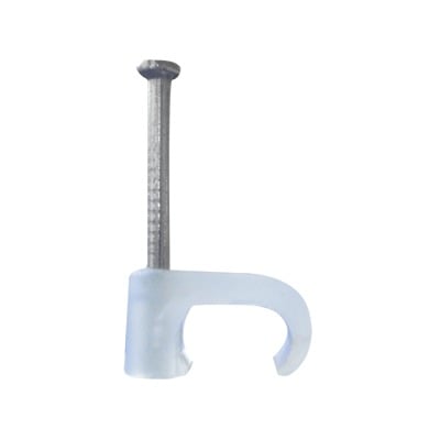 TC-3X5 Grapa para cable plano de 3mm color transparente (100pzs)