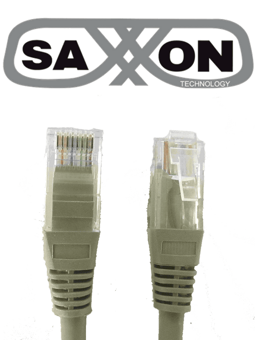 SAXXON P5E1UG - Cable patch cord UTP 1 metro / CAT 5E / Color gris