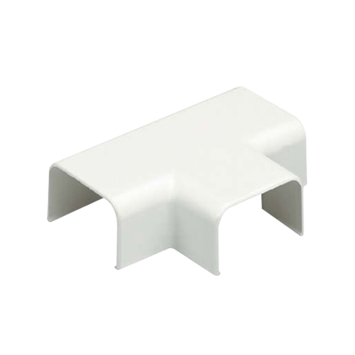 Accesorio en T, para uso con canaleta LD10, material ABS, Color Blanco Mate