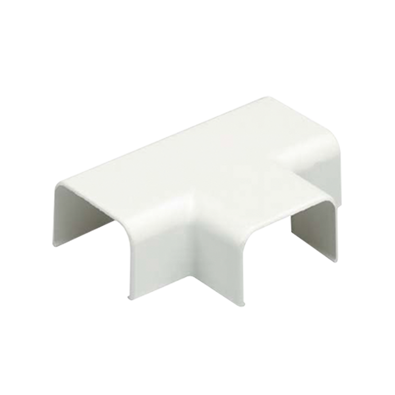 Accesorio en T, para uso con canaleta LD10, material ABS, Color Blanco Mate