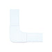 Sección en "L" color blanco de PVC auto extinguible,  para canaleta PT48 (6130-01002) - Toer