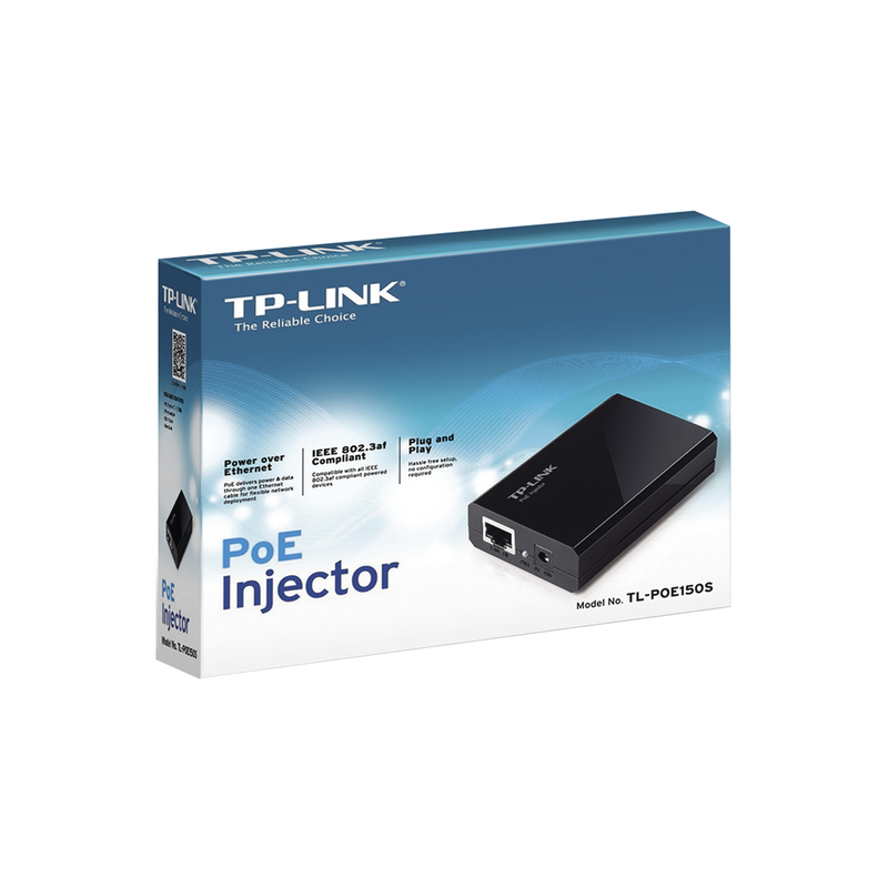 TL-POE150S Inyector PoE (15W) / Gigabit 802.3 af / 2 puerto 10/100/1000 Mbps / Plug and Play