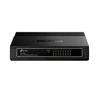 Switch no administrable de 16 puertos 10/100 Mbps para escritorio - Toer