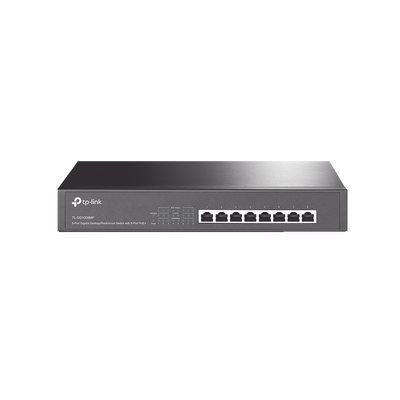 Switch Gigabit PoE+ no administrable de 8 puertos 10/100/1000 Mbps, para escritorio - Toer