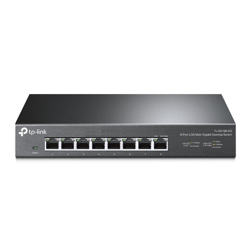 TL-SG108-M2 Switch Gigabit no administrable de 8 puertos 100 Mbps/ 1 Gbps/ 2.5 Gbps ideal para WiFi 6