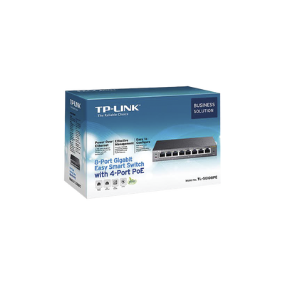 Easy Smart Switch PoE JetStream , 8 puertos 10/100/1000 Mbps  55 W - Toer