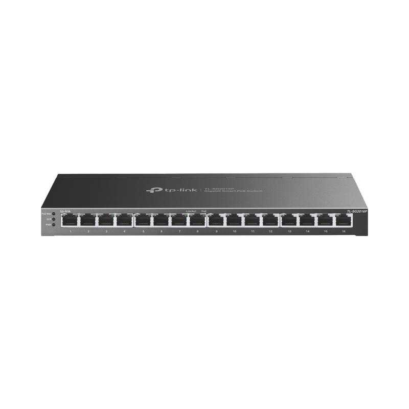TL-SG2016P Switch Omada SDN Administrable 16 puertos 10/100/1000 Mbps / 8 Puertos PoE Inteligente af/at / Administración centralizada OMADA SDN / Presupuesto PoE 120W
