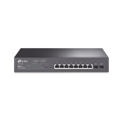 Switch PoE JetStream SDN Administrable 8 puertos 10/100/1000 Mbps + 2 puertos SFP, 8 puertos PoE, 150W, administración centralizada OMADA SDN - Toer