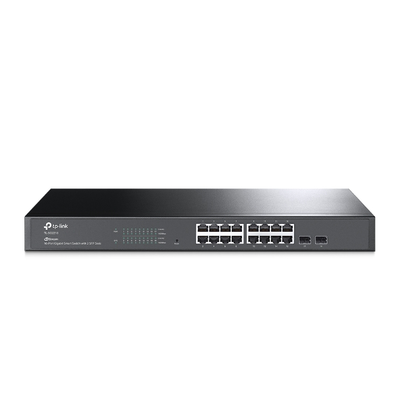 Switch Omada SDN Administrable / 16 puertos Gigabit y 2 puertos SFP / Funciones sFlow, QinQ y QoS / Administración centralizada OMADA - Toer