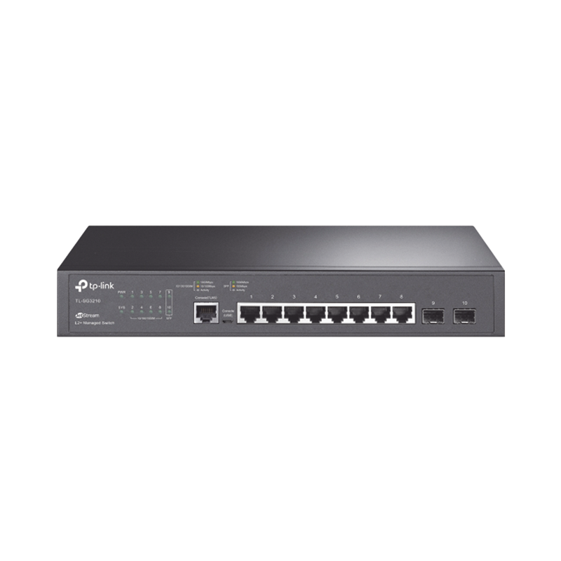 TL-SG3210 Switch JetStream SDN Administrable 8 puertos 10/100/1000 Mbps + 2 puertos SFP, administración centralizada OMADA SDN