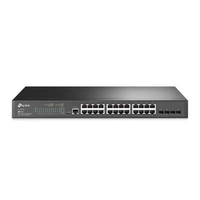 Switch Omada SDN Administrable / 24 puertos Gigabit y 4 puertos SFP / Funciones sFlow, QinQ y QoS / Administración centralizada OMADA - Toer
