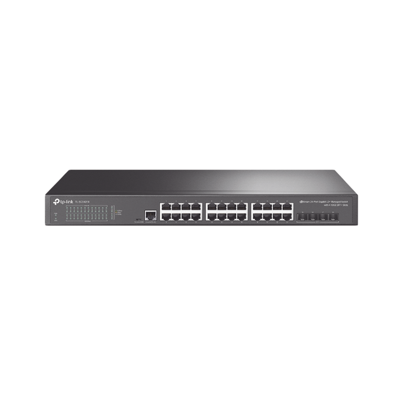 TL-SG3428X Switch Omada SDN Administrable / 24 puertos Gigabit y 4 puertos SFP+ / Funciones sFlow, QinQ y QoS / Administración centralizada OMADA
