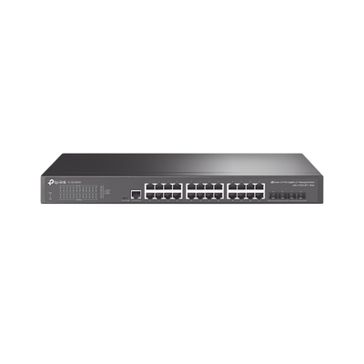 Switch Omada SDN Administrable / 24 puertos Gigabit y 4 puertos SFP+ / Funciones sFlow, QinQ y QoS / Administración centralizada OMADA - Toer