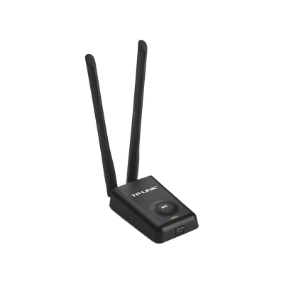 Adaptador de alta potencia USB  inalámbrico/ WiFi N 300 Mbps / Frecuencia de 2.4 GHz / 2 Antenas Externas de 5 dBi / Compatibilidad Windows y Linux