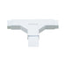 Sección en "T" color blanco de PVC auto extinguible, para canaletas TMK1020, TMK1020SD, TMK1020CD (5140-02001) - Toer
