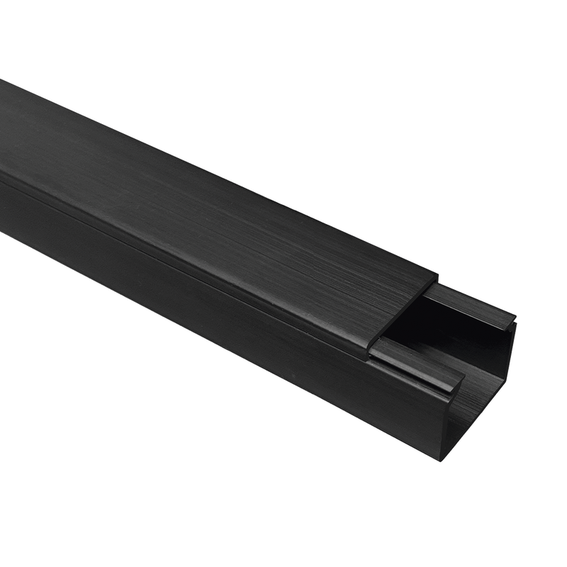 TMK-1720-CC-N Canaleta TMK 1720 Color Negro con Cinta Adehsiva, 5 Ft. De Largo (1.5 m), Para uso en Exterior con Bajo Voltaje (5201-21362)