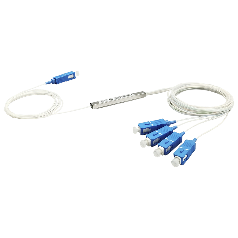 TM-PLC-1X4UPC Splitter (Divisor Óptico) tipo PLC, de 1x4, conectores SC/UPC