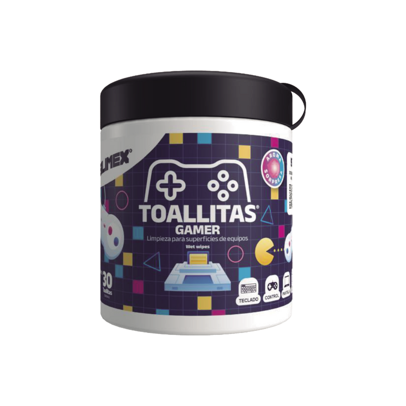 TOALLITAS-GAMER Toallitas Gamers, Excelente Opción Para Gamers que buscan Mantener sus Consolas y Accesorios en Perfecto Estado, Libres de Suciedad y Protegidos Contra Bacterias.