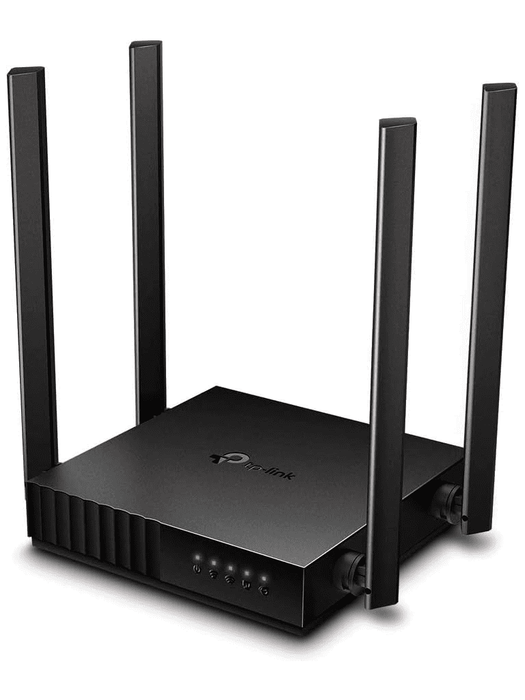 TP-LINK Archer C50 - Ruteador WiFi AC 1200Mbps con 1 puerto WAN RJ45 Fast Ethernet, 4 puertos LAN RJ45 Fast Ethernet, 4 antenas fijas y modos de funcionamiento como enrutador y punto de acceso.