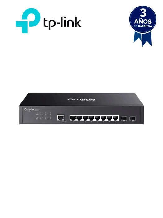 TP-LINK SG3210 - Switch JetStream administrable con 8 puertos 10/100/1000 Mbps y 2 puertos SFP, compatible con administración centralizada OMADA SDN.