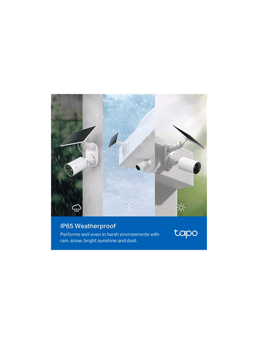 Tapo C410 KIT Cámara de Vigilancia Wi-Fi Solar con Vista 3MP QHD y Detección IA Avanzada gratuita,  Grabación de Vídeo 2K QHD, Alimentación Ininterrumpida. IP66.