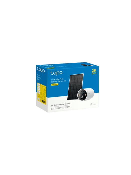 Tapo C425 KIT  Cámara de Vigilancia Wi-Fi Solar con Vista 2K QHD y Detección IA Avanzada gratuita,  Grabación de Vídeo 2K QHD, Alimentación Ininterrumpida. IP66.
