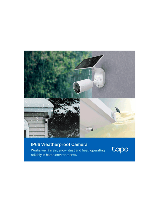 Tapo C425 KIT  Cámara de Vigilancia Wi-Fi Solar con Vista 2K QHD y Detección IA Avanzada gratuita,  Grabación de Vídeo 2K QHD, Alimentación Ininterrumpida. IP66.
