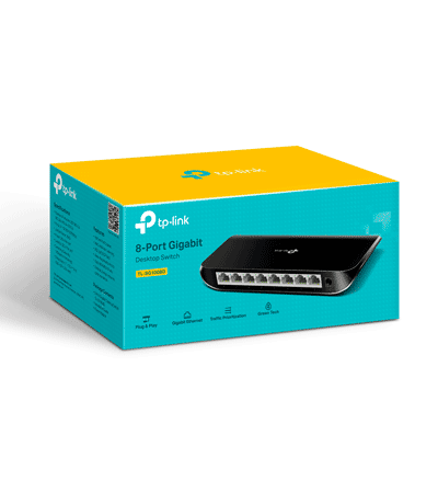 TP-LINK TL-SG1008D - Switch de escritorio 8 puertos 10/100/1000 Mbps
