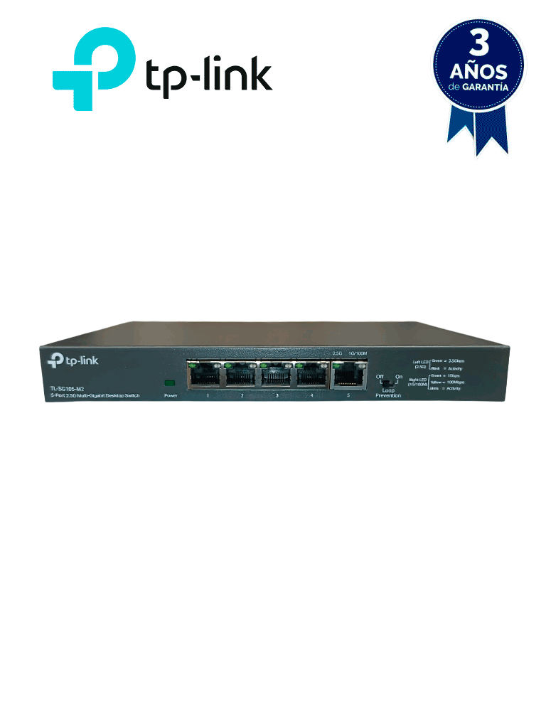 TP-LINK - TL-SG105-M2 - Switch Para Escritorio con 5 Puertos 2.5 Gbpss