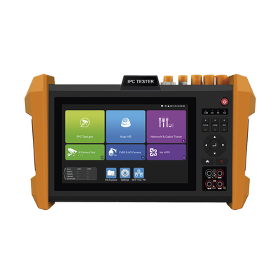 Tester Profesional Multifunción | Pantalla Táctil 7" | Láser Integrado | Cámara Integrada | Prueba IP/HD Coaxial | 4K/8K | H.265/H.265 | ONVIF | WiFi | Analizador de Cable | Medidor de Potencia Óptica y Red | TDR |