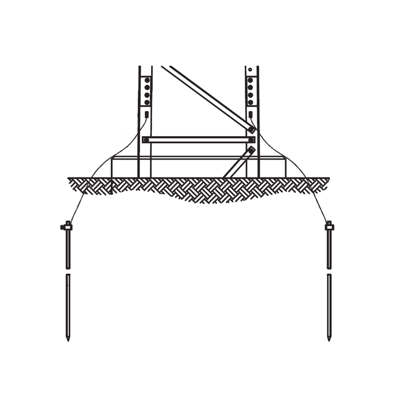 Sistema de Aterrizaje en 3 Piernas para Torre SUPER TITAN. Para Sec. 13 a 21.