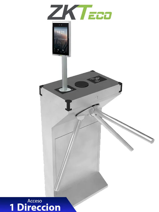 ZKTECO - Kit de torniquete TS1000D con control de acceso FaceDepot7BL