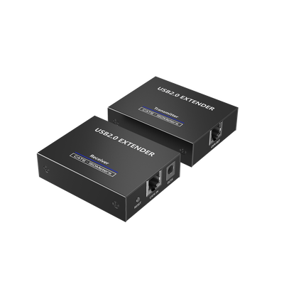 Kit EXTENSOR USB 2.0 de 4 Puertos para Distancias de Hasta  150 m / Soporta USB 2.0, USB 1.1 y USB 1.0 / UTP Cat 5e/6/6a/7 / Soporta Switch Gigabit / Ideal para Cámaras WEB, Impresoras, Escáner, Memorias, Mouse, etc. - Toer
