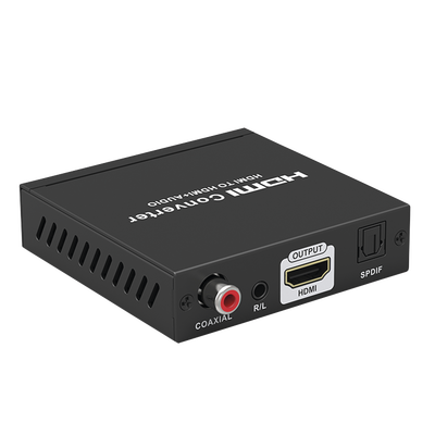 Extractor de Audio de HDMI a HDMI + Audio / Salida de Audio Digital o Análoga / SPDIF / Toslink / Auxiliar 3.5mm (Estéreo) / Salida HDMI solo video / Soporta ARC / HDR / HDCP / Separa el Audio del Contenido HDMI . - Toer