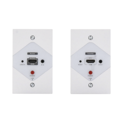 Kit Extensor HDMI en PLACAS DE PARED para distancias de 40 metros / Resolución 1080P @ 60 Hz / Cat 6/6A/ 7 / HDR/ Cero Latencia / Soporta Control Remoto / Placa de pared de 2.74 x 4.49” (tamaño estándar de EE.UU.). - Toer