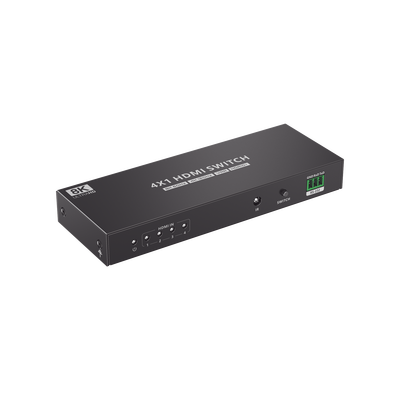 Switch Conmutador  HDMI 4X1 | 4 Entradas 1 Salida | Velocidad de trasmisión 48 Gbps | Resolución 8K | Salida de audio | HDCP 2.3 - Toer