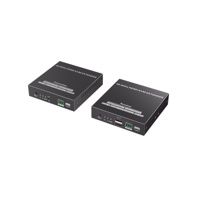 Kit Extensor KVM (HDMI y USB) hasta 120 metros | Transmite el Video y Controla tu DVR vía USB a distancia | Soporta resolución 4K @60Hz | Cat 6, 6a y 7 | Salida Loop en el Tx para visualización local - Toer