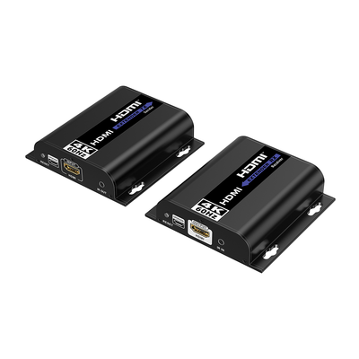Kit extensor para distancias de hasta 200 metros | Resolución 4K @60Hz | Cat 6 | Conexión uno a uno y uno a muchos hasta 120 mts | Compatible con Switch gigabit | Control IR - Toer