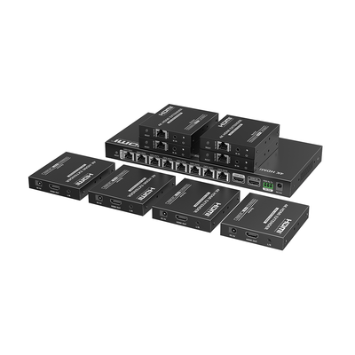 Kit Divisor y Extensor HDMI | 1x8 | Hasta 70 m |Resolución 4K @ 60 Hz |  Cat 6/6a/7 | IPCOLOR | CERO LATENCIA | Puerto S/PDIF | EDID | RS232 | Salida Loop / PoC - Toer